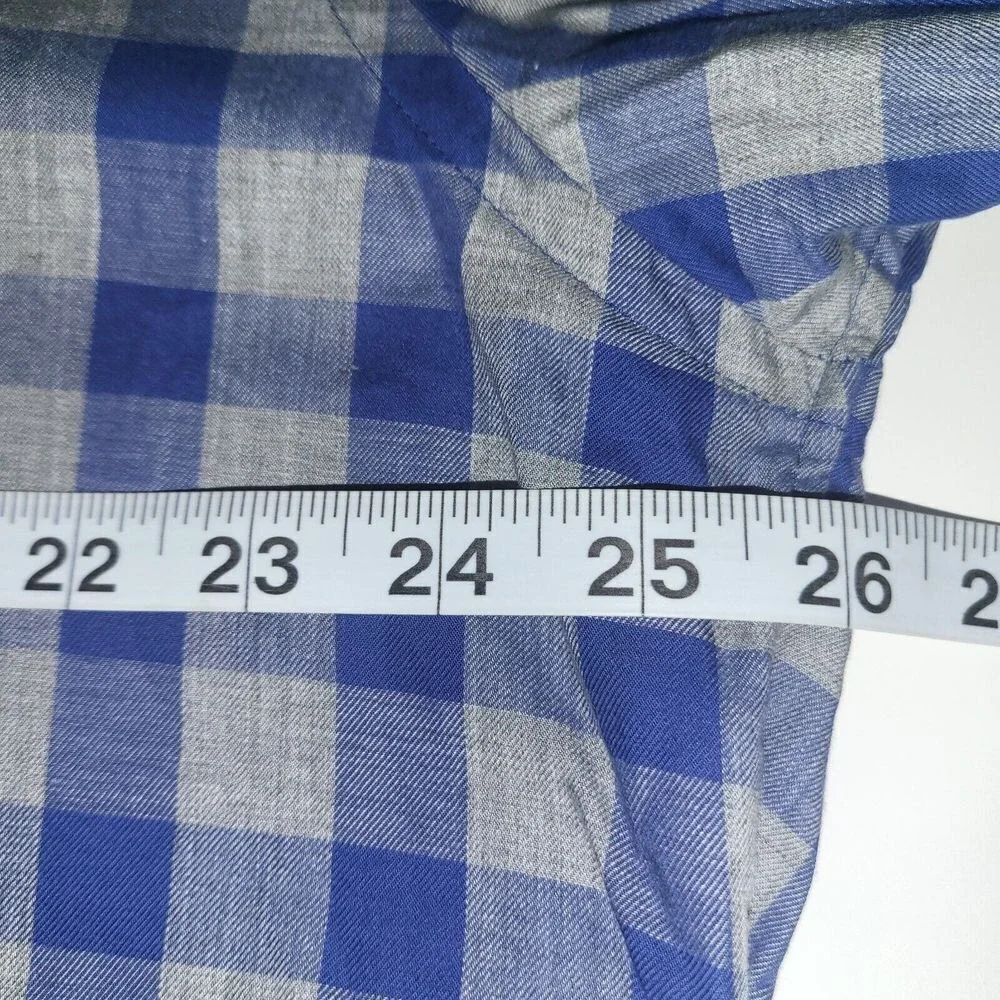 Vineyard Vines Button Down Mens XL Blue Gingham Whale Shirt Slim Fit Long Sleeve